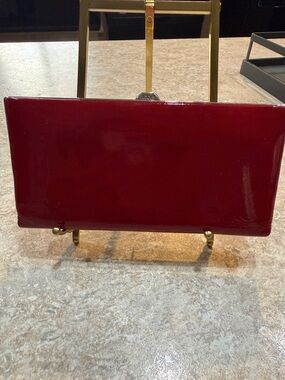 Lodis Red Patent Leather Women’s Clutch Bag Wallet